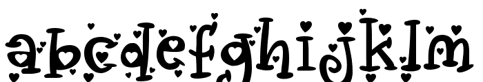 vallenia love regular Font LOWERCASE