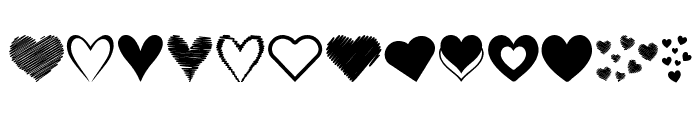 variety heart Regular Font UPPERCASE