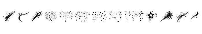 various stars Regular Font LOWERCASE