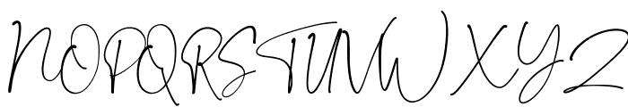 walking Straight signature Font UPPERCASE