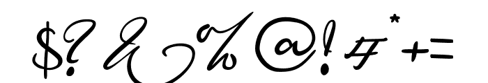 wandita signature Font OTHER CHARS
