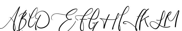 wandita signature Font UPPERCASE