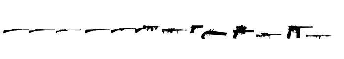 weapons dingbats Font UPPERCASE