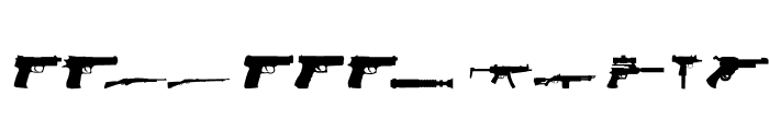 weapons dingbats Font LOWERCASE