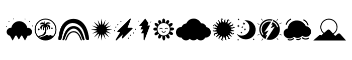 weather Regular Font UPPERCASE