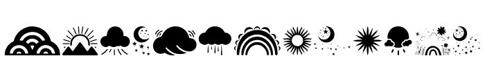 weather Regular Font UPPERCASE