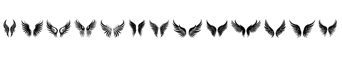 wings flutter freely Regular Font UPPERCASE