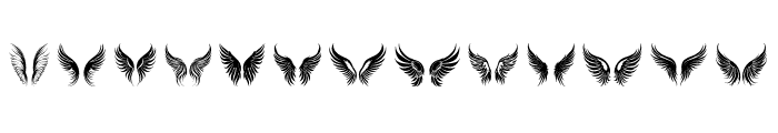 wings flutter freely Regular Font LOWERCASE
