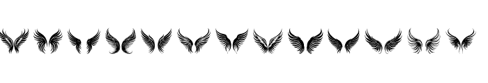 wings flutter freely Regular Font LOWERCASE