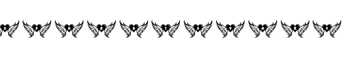 wings of love Regular Font UPPERCASE