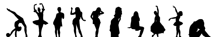 women silhouette Font OTHER CHARS