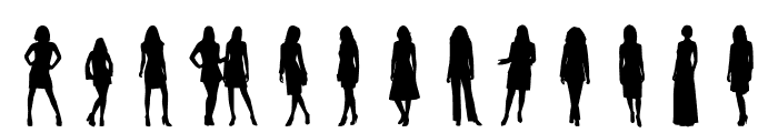women silhouette Font UPPERCASE