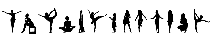 women silhouette Font LOWERCASE
