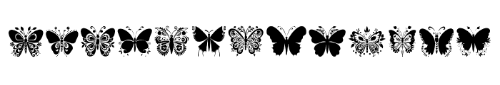 wonder butterfly Regular Font UPPERCASE