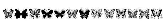 wonder butterfly Regular Font UPPERCASE