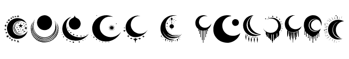 wonderful moon Regular Font UPPERCASE