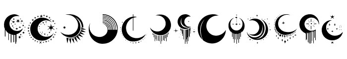 wonderful moon Regular Font UPPERCASE