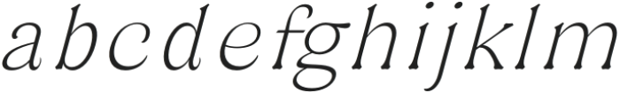 CF Oliviera Extra Light Italic otf (200) Font LOWERCASE