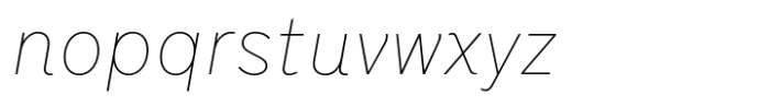 CF Diadromon Thin Italic Font LOWERCASE