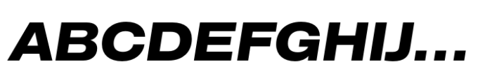 CF Mod Grotesk Extra Bold Expanded Oblique Font UPPERCASE
