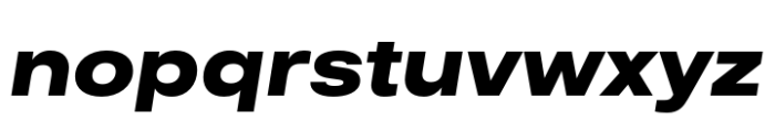 CF Mod Grotesk Extra Bold Expanded Oblique Font LOWERCASE