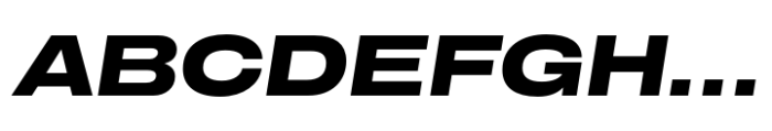 CF Mod Grotesk Extra Bold Extra Expanded Oblique Font UPPERCASE