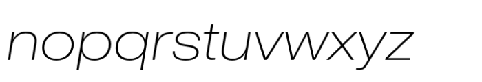 CF Mod Grotesk Extra Light Expanded Oblique Font LOWERCASE