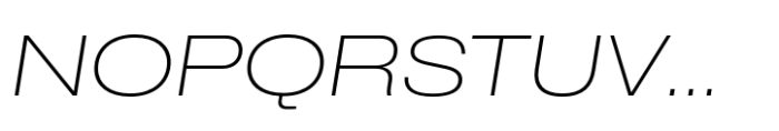 CF Mod Grotesk Extra Light Extra Expanded Oblique Font UPPERCASE