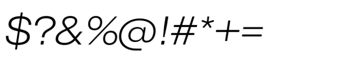 CF Mod Grotesk Light Expanded Oblique Font OTHER CHARS