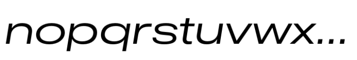 CF Mod Grotesk Regular Extra Expanded Oblique Font LOWERCASE