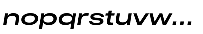 CF Mod Grotesk Semi Bold Extra Expanded Oblique Font LOWERCASE