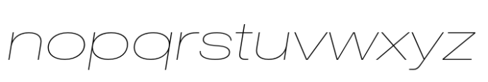 CF Mod Grotesk Thin Extra Expanded Oblique Font LOWERCASE