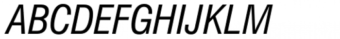CG Triumvirate Condensed Italic Font UPPERCASE