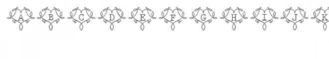 cg alphabet flourish heart monogram font Font LOWERCASE
