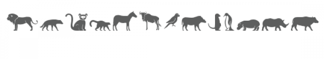 cg animal silhouette dingbats Font LOWERCASE