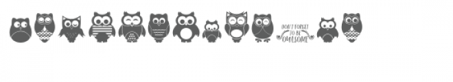 cg autumn owl dingbats font Font LOWERCASE