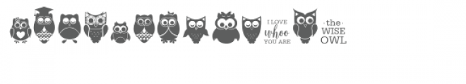 cg autumn owl dingbats font Font LOWERCASE