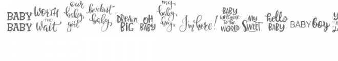 cg baby phrases dingbats Font UPPERCASE