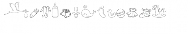 cg baby shower dingbats Font UPPERCASE