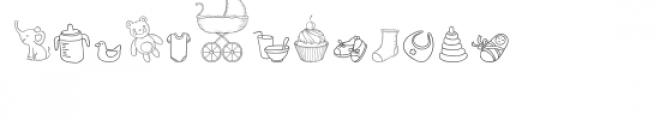 cg baby shower dingbats Font LOWERCASE