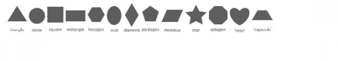 cg basic shapes dingbats Font UPPERCASE