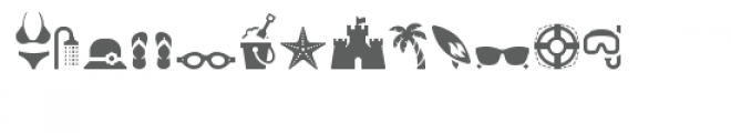 cg beach dingbats Font LOWERCASE