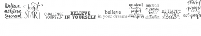 cg believe in yourself quotes dingbats Font LOWERCASE