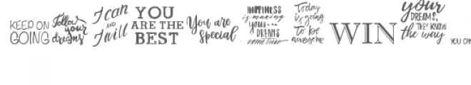 cg believe in yourself quotes dingbats Font LOWERCASE