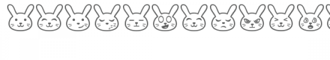 cg bunny emotions dingbats Font UPPERCASE