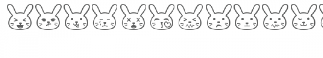 cg bunny emotions dingbats Font UPPERCASE