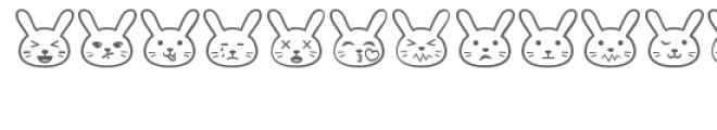 cg bunny emotions dingbats Font LOWERCASE