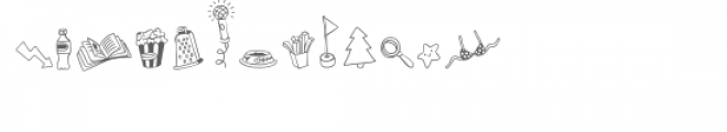 cg busy doodles dingbats Font LOWERCASE