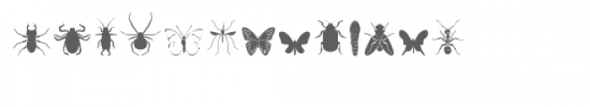cg butterflies & bugs dingbats Font UPPERCASE