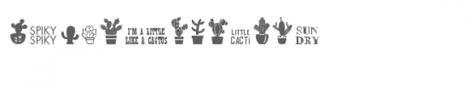 cg cactus fun dingbats Font UPPERCASE